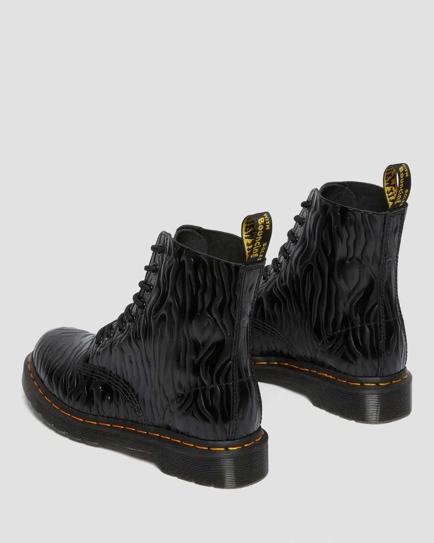 1460 Pascal Zebra Emboss Leather Lace Up Boots