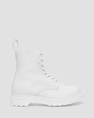 1460 White Pascal Mono Lace Up Boots