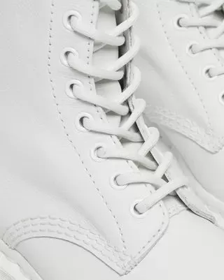 1460 White Pascal Mono Lace Up Boots