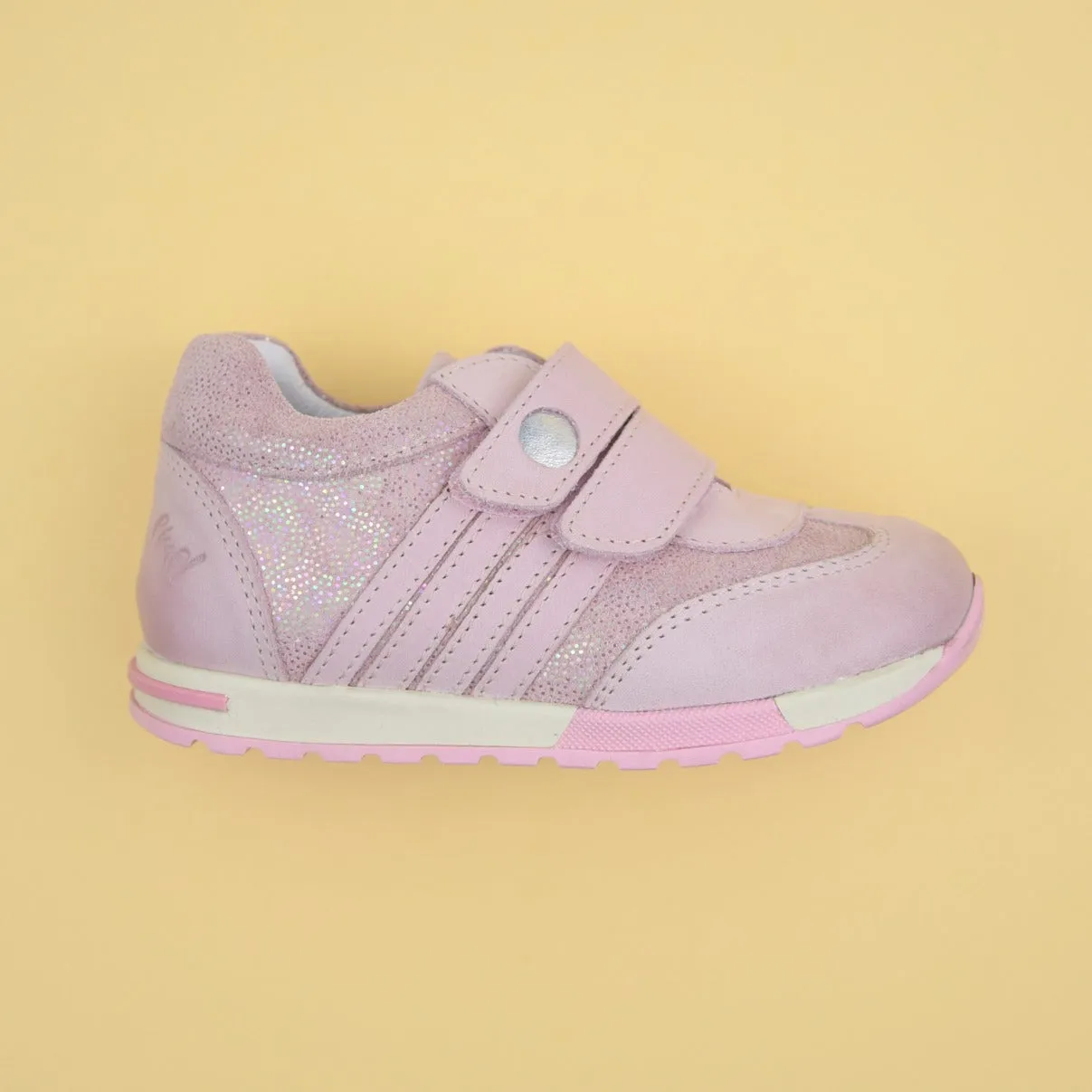 (2333-19) Emel light pink Velcro Trainers