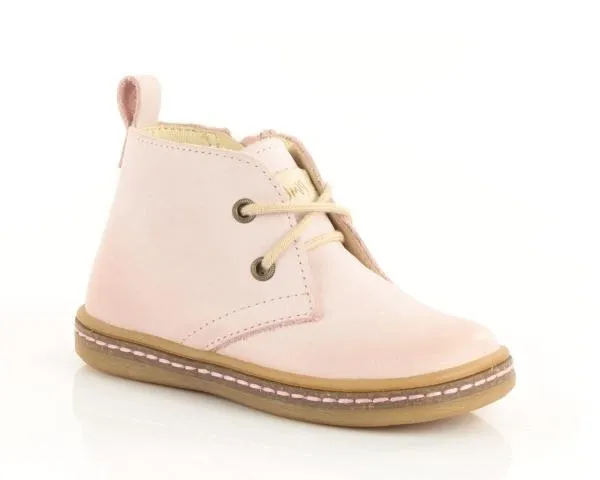 (2621A-8) Pink Lace Up Trainers with zipper