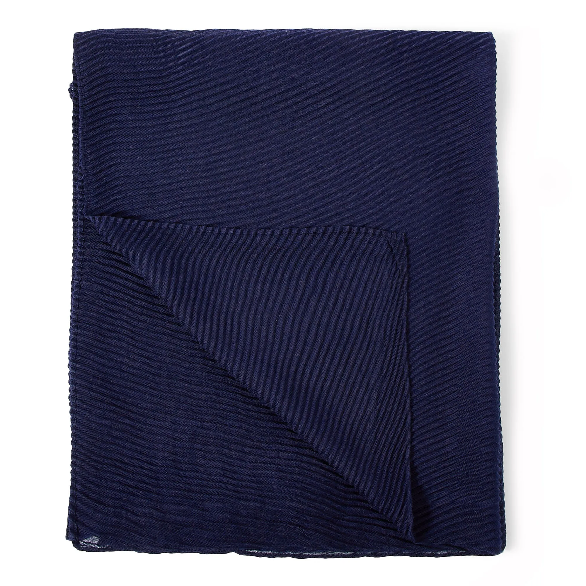 Accessorize London Women's Blue Lightweight Pleat Scarf