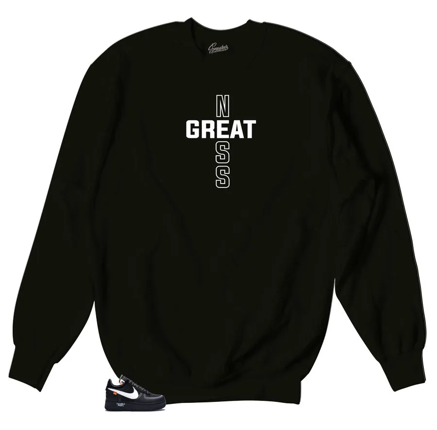 Air Force 1 The Ten Black Greatness Cross Sweater