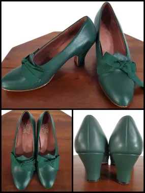 American Duchess Hazel Pumps in Green - Size 7