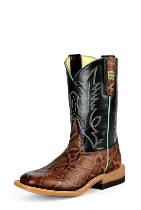 Anderson Bean Kids Boys Vointage Eleprint Leather Goat Cowboy Boots