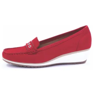 Ara Naomi Red Nubuck Moccasin (Women's)