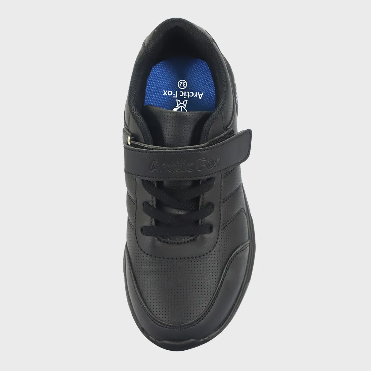 Arctic Fox Black School Shoes