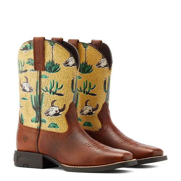 Ariat Kids Round Up WST Spiced Cider/Desert Scene Boots