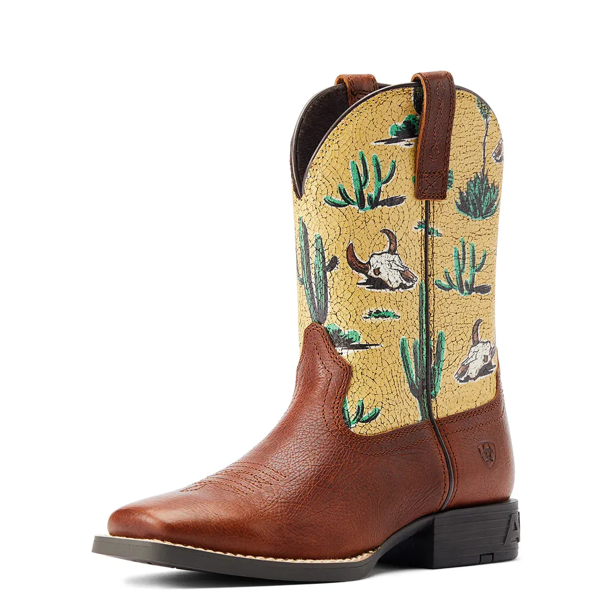 Ariat Kids Round Up WST Spiced Cider/Desert Scene Boots