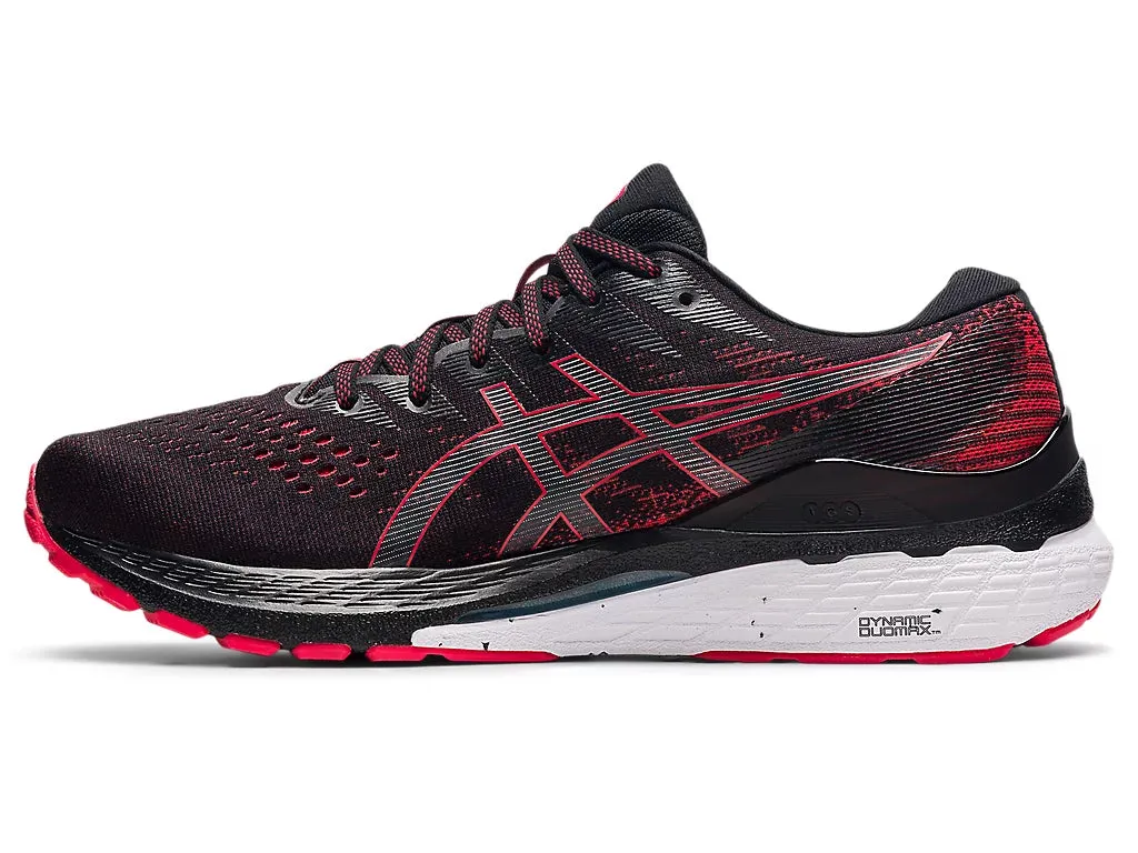 Asics Gel-Kayano 28 Men's Running Shoes - Black/Electric Red