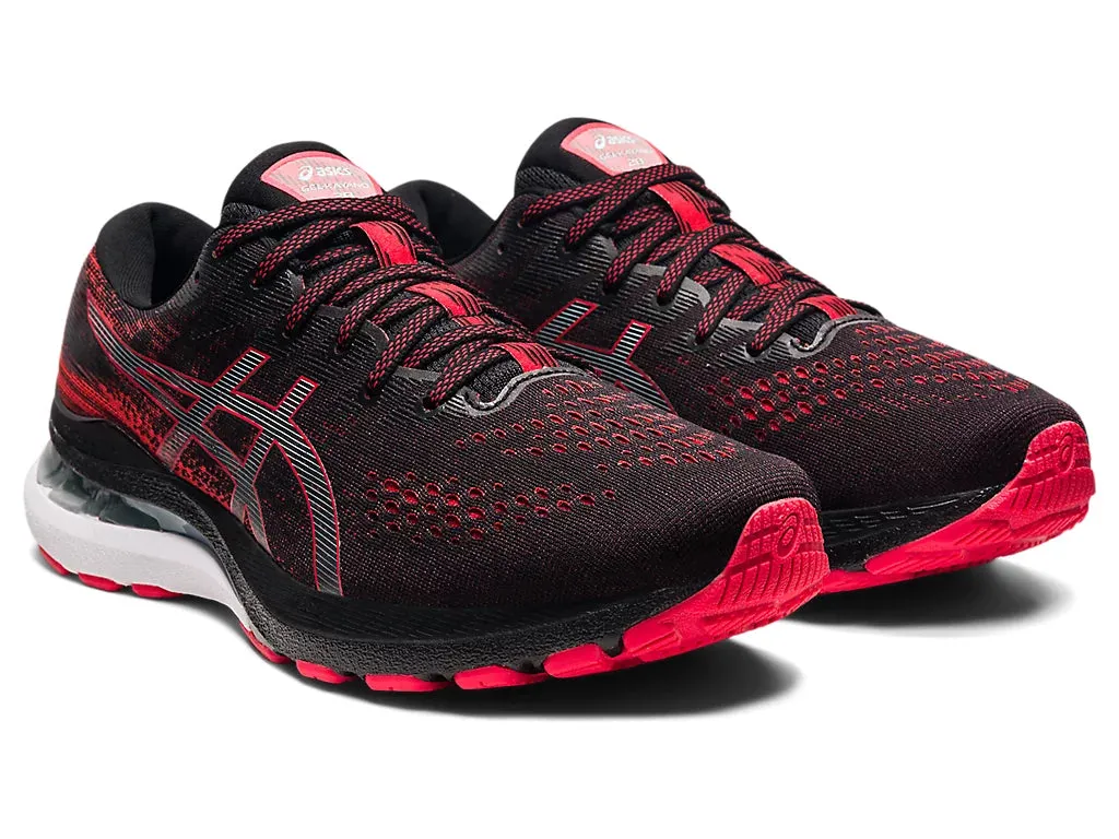 Asics Gel-Kayano 28 Men's Running Shoes - Black/Electric Red