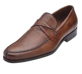 Belvedere Mens Exotic Shoes - EVALDO - Antique Almond