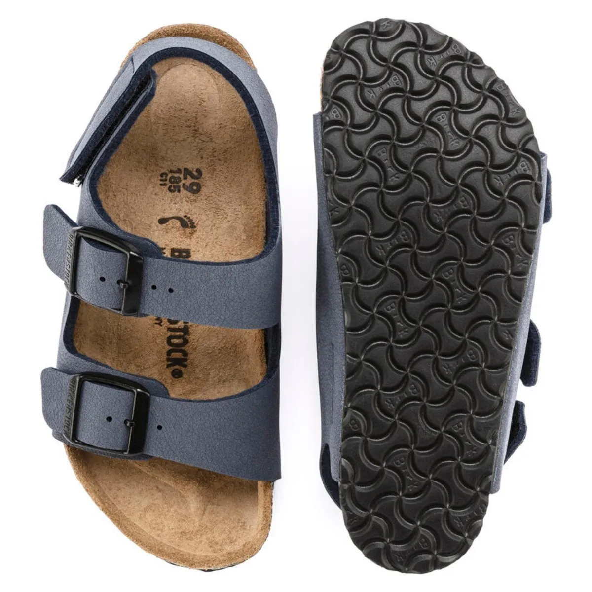 Birkenstock Boy's Milano Navy Canvas H&L