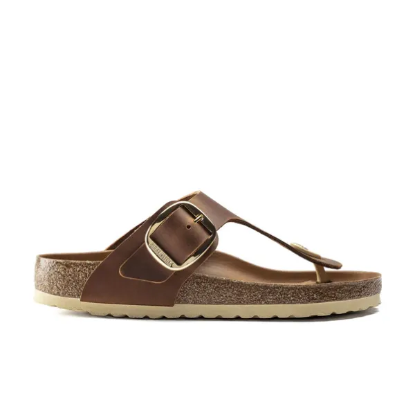 Birkenstock Women's Gizeh Big Buckle Oiled Leather Cognac