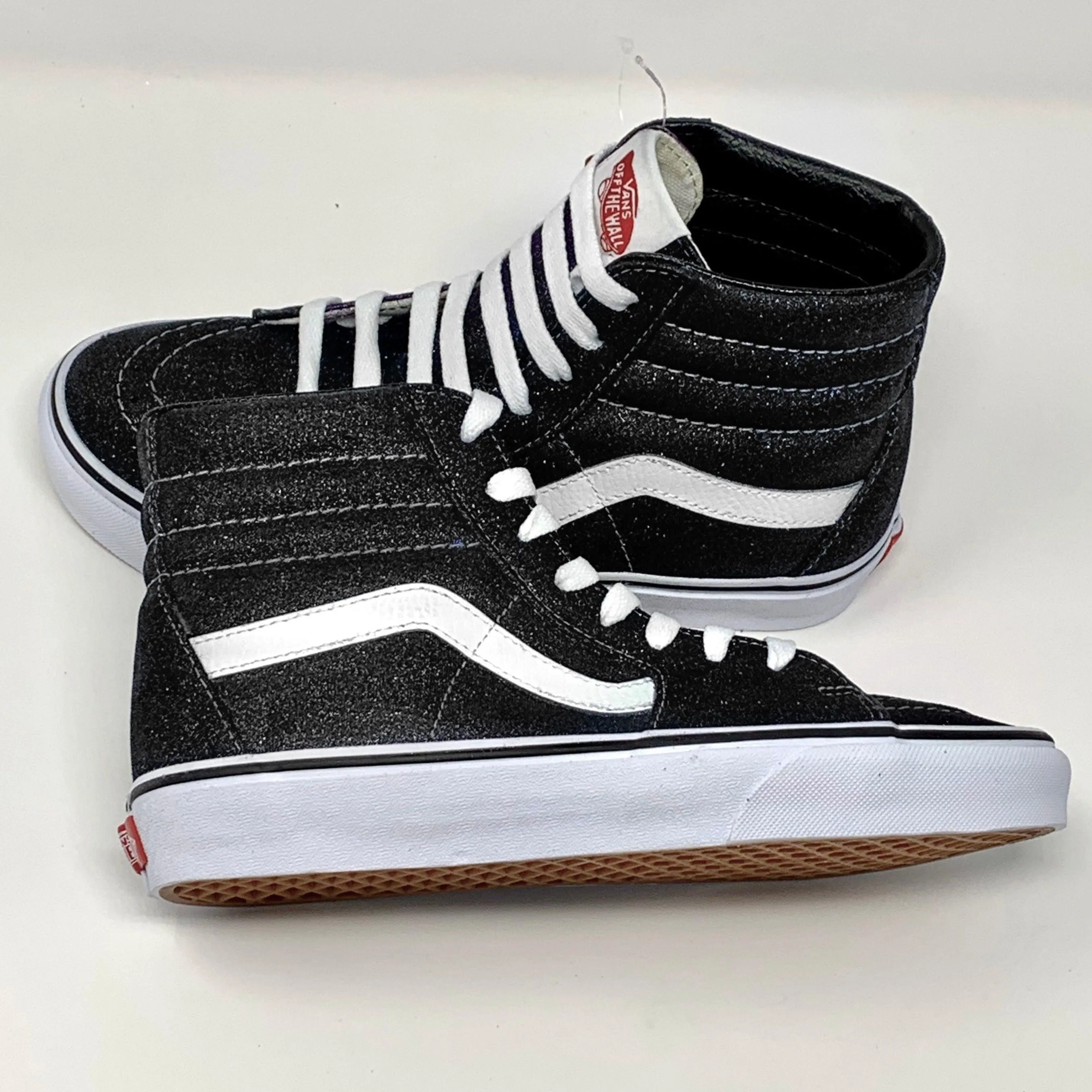 Black Glitter SK8-Hi Vans