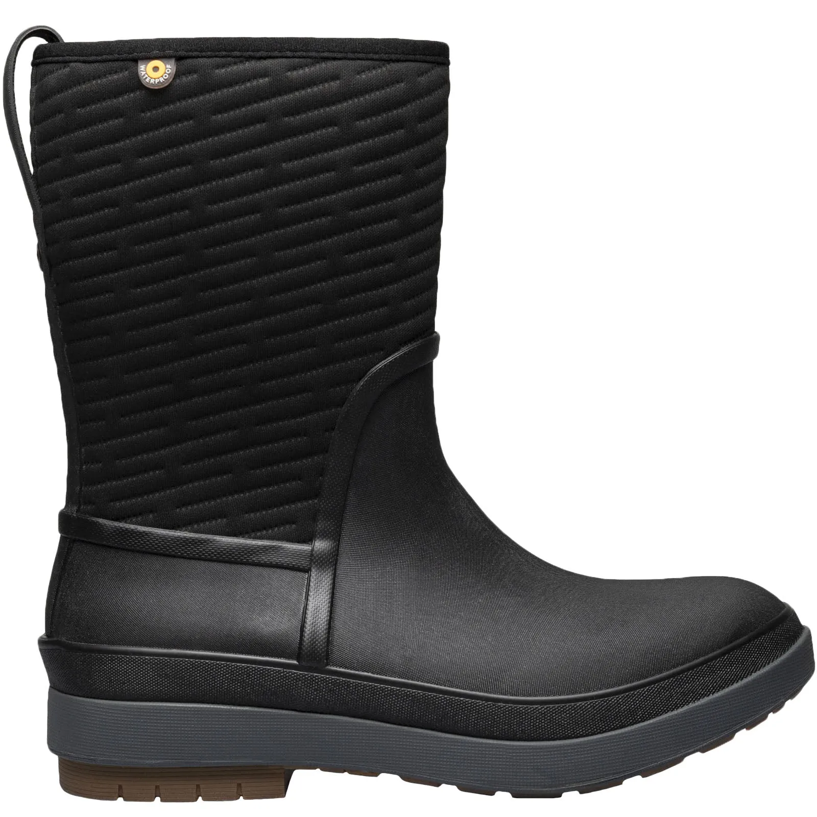 BOGS Womens Crandall II Mid Rise Zip Up Snow Boots - Black