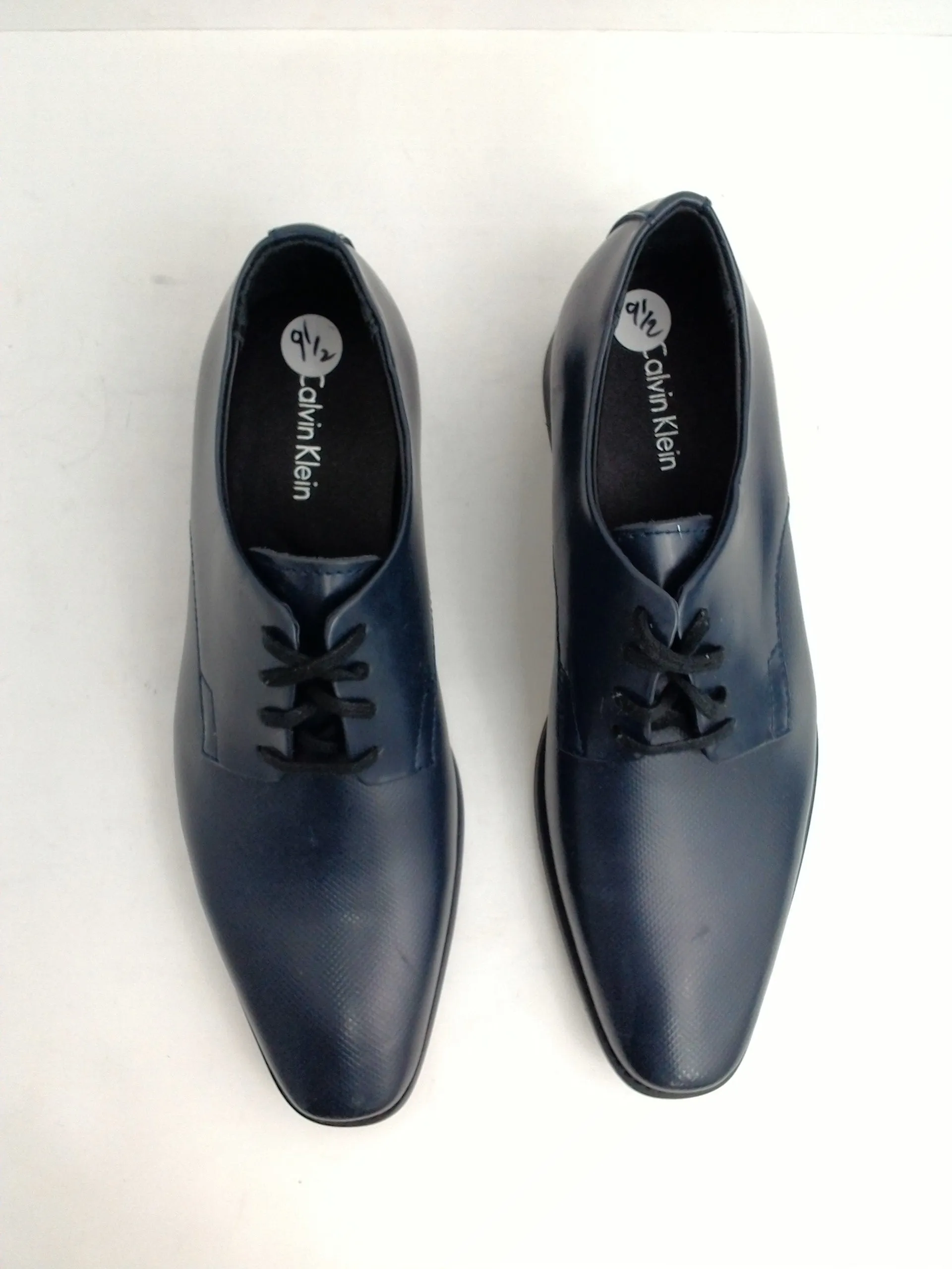 Calvin Klein Men's Ramses (W) Navy Blue Leather Size 9.5