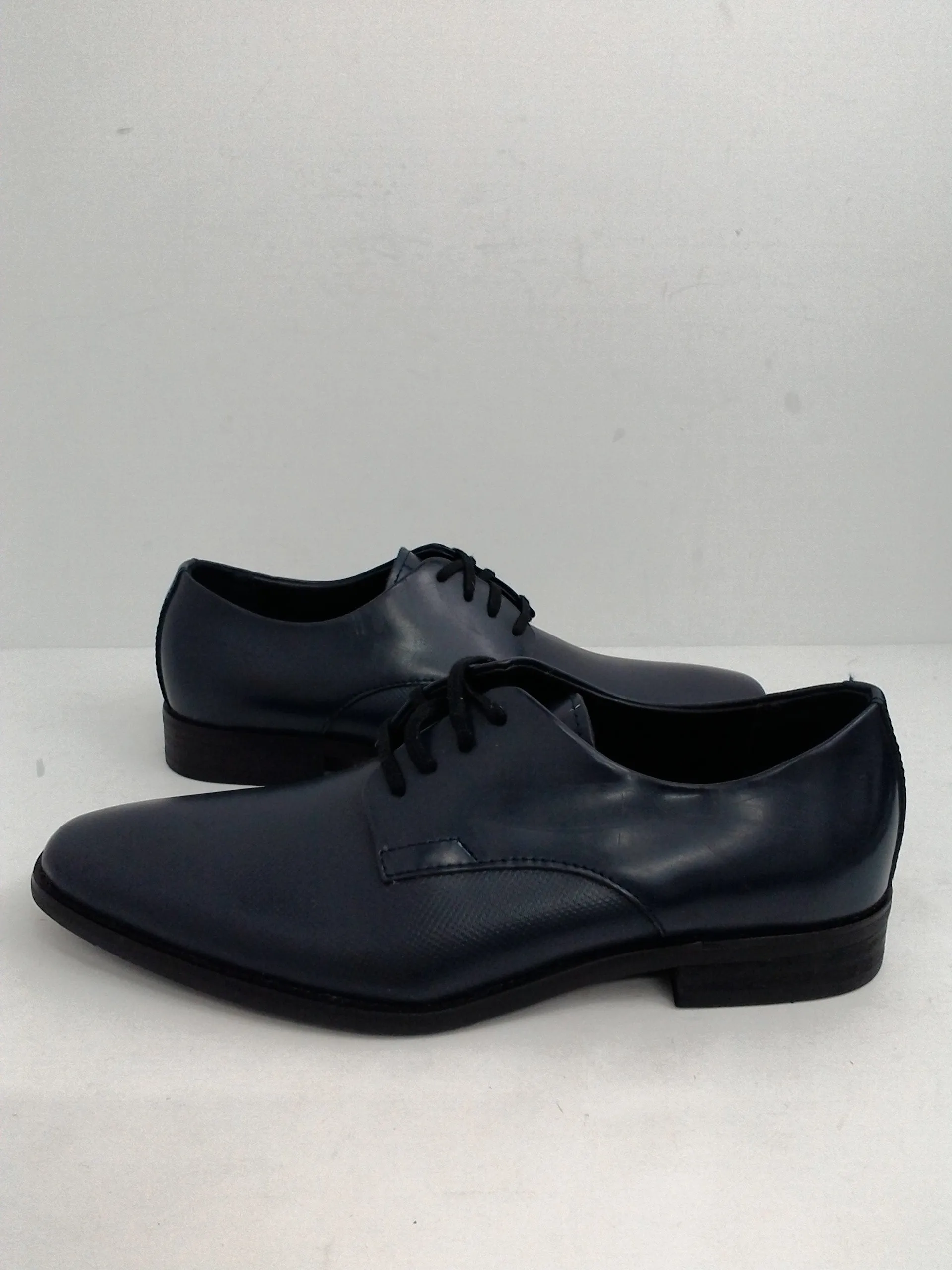 Calvin Klein Men's Ramses (W) Navy Blue Leather Size 9.5