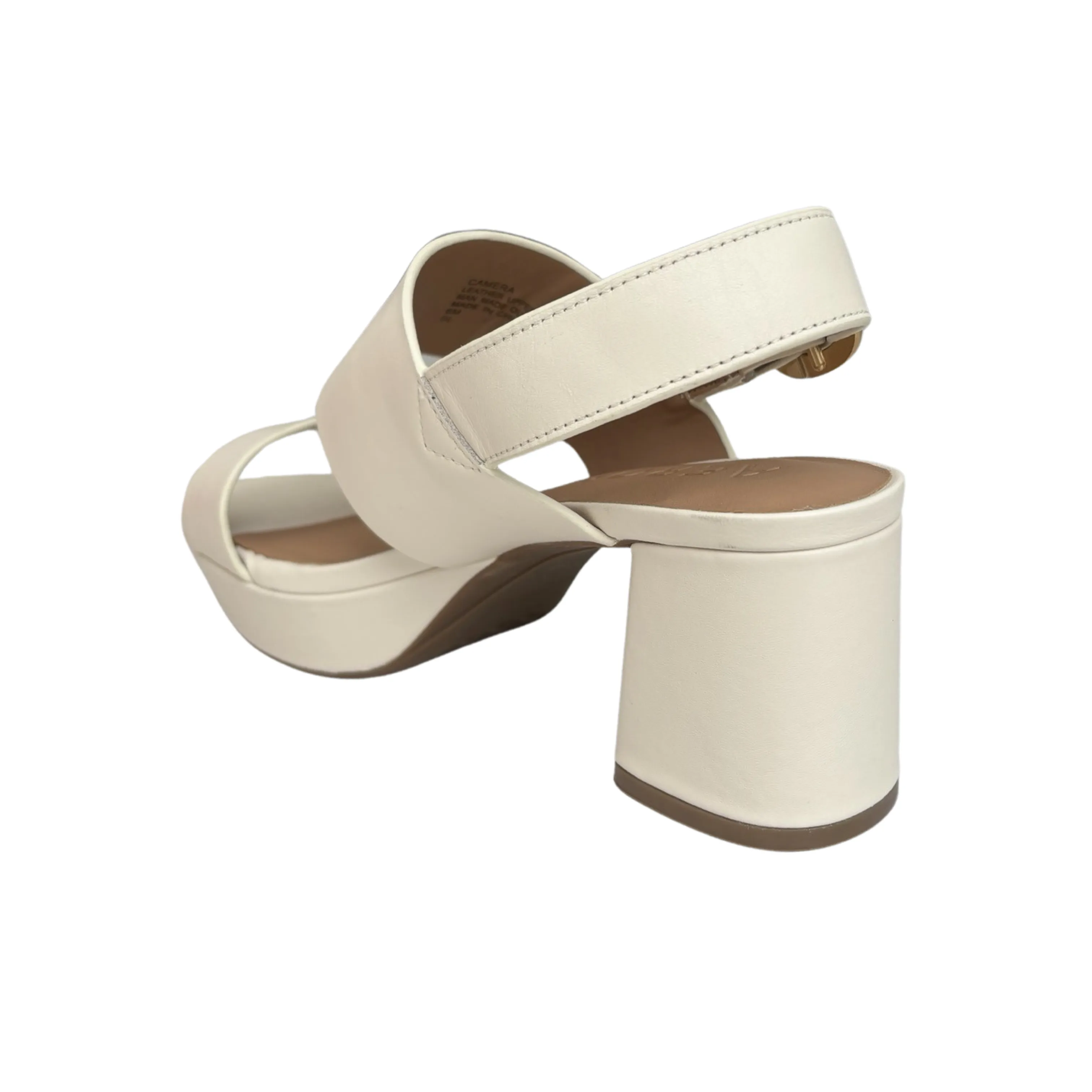 Camera Eggshell Leather Sandal