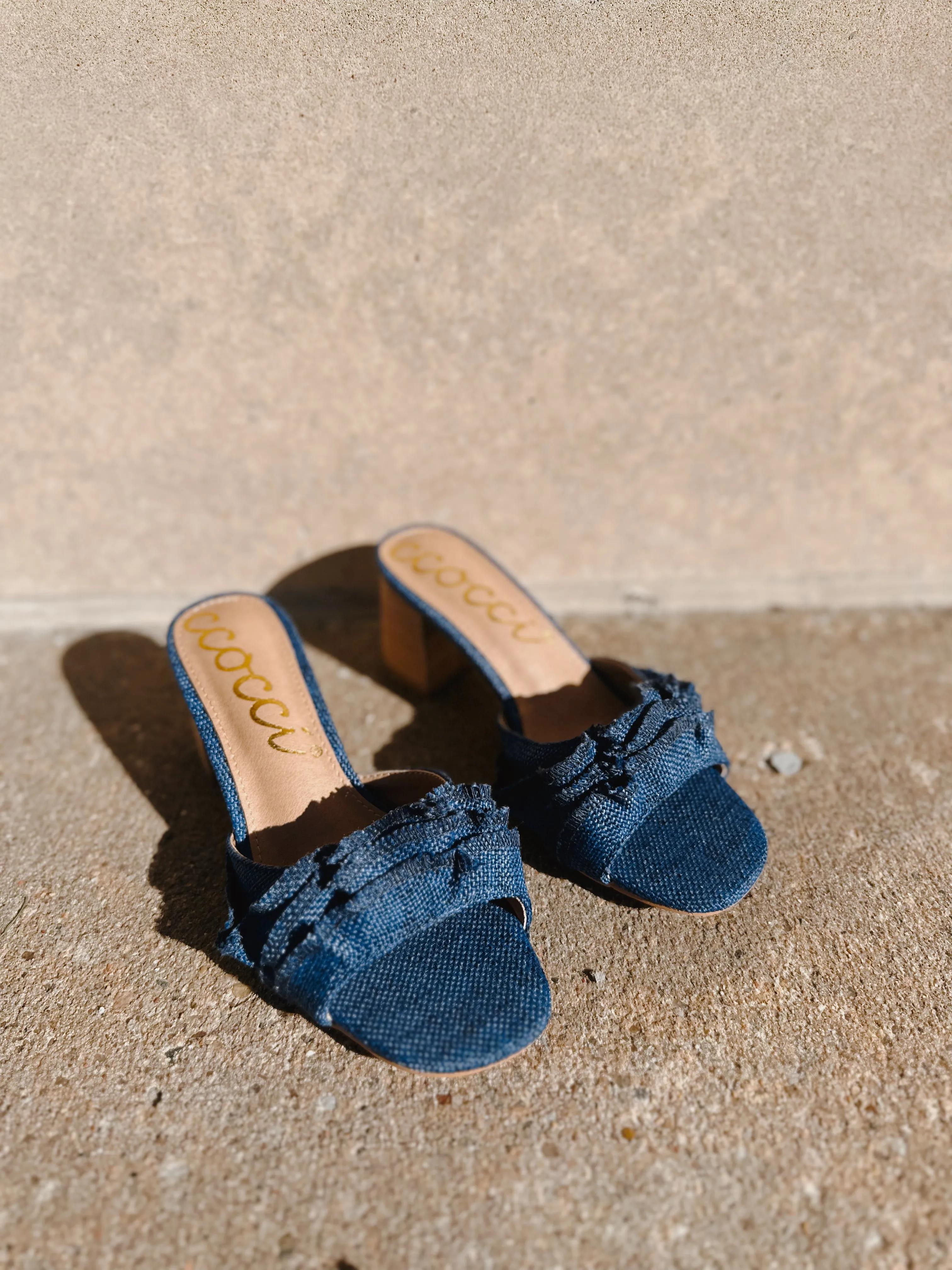 Cece Frill Heel Blue