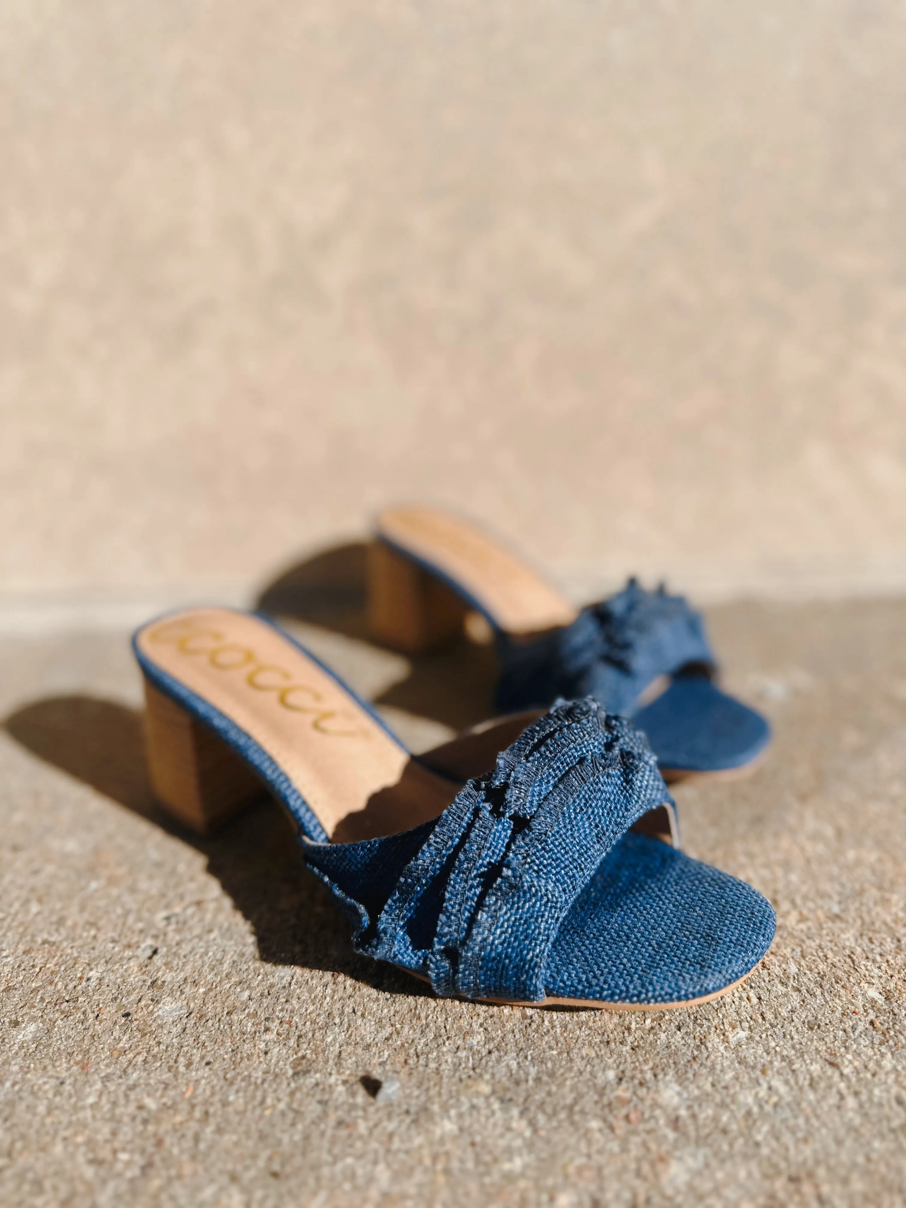 Cece Frill Heel Blue