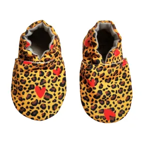 Cheetah Hearts Baby Shoes