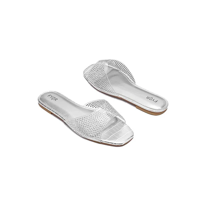 Crystalized PVC Flat Sandal MY 254