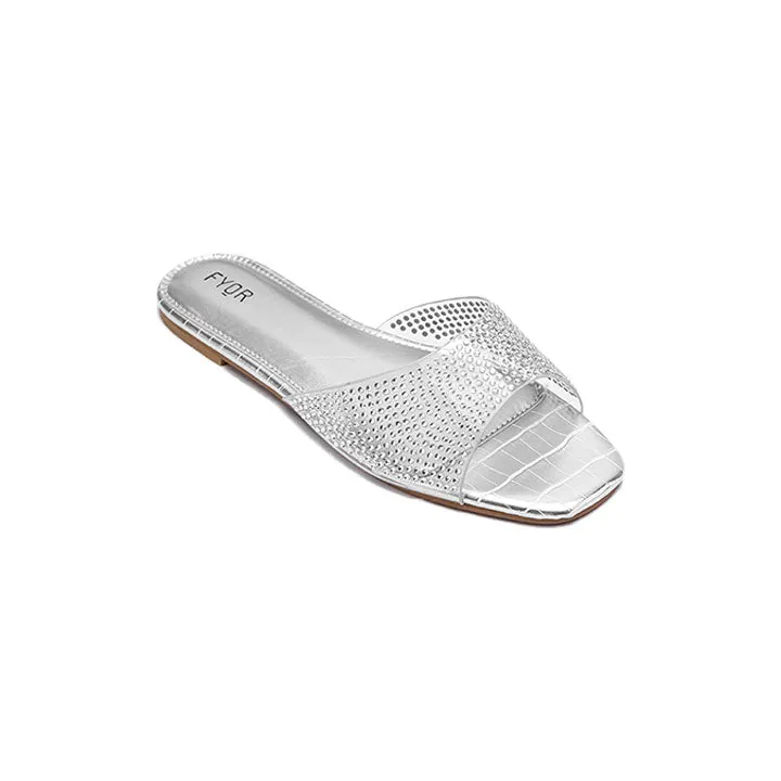 Crystalized PVC Flat Sandal MY 254