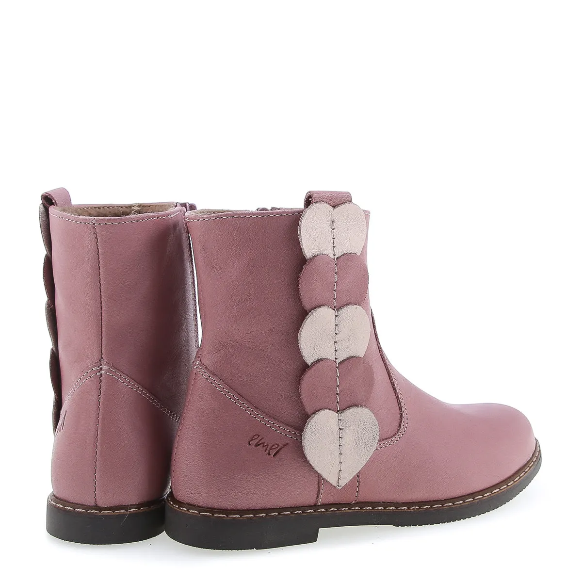 (EY2692-4) Emel winter boots hearts pink