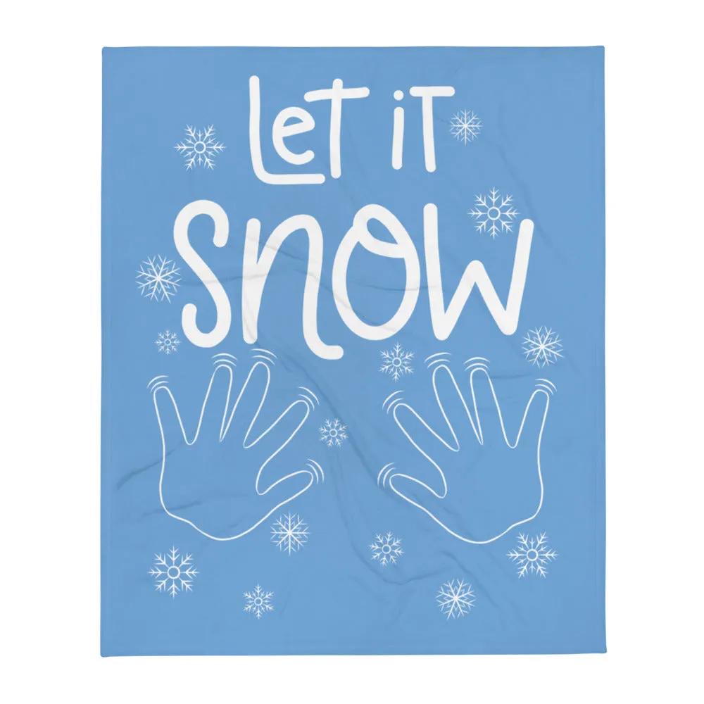 “Let It Snow” Throw Blanket