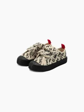 Letters Printed Canvas Shoes