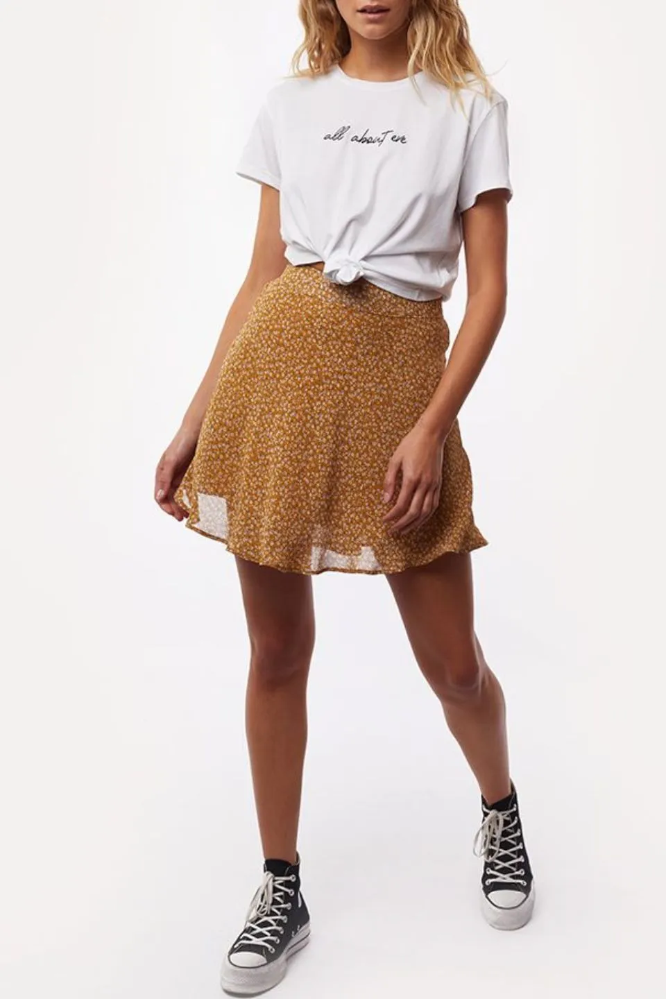 Lola Sunshine Print Mini Skirt