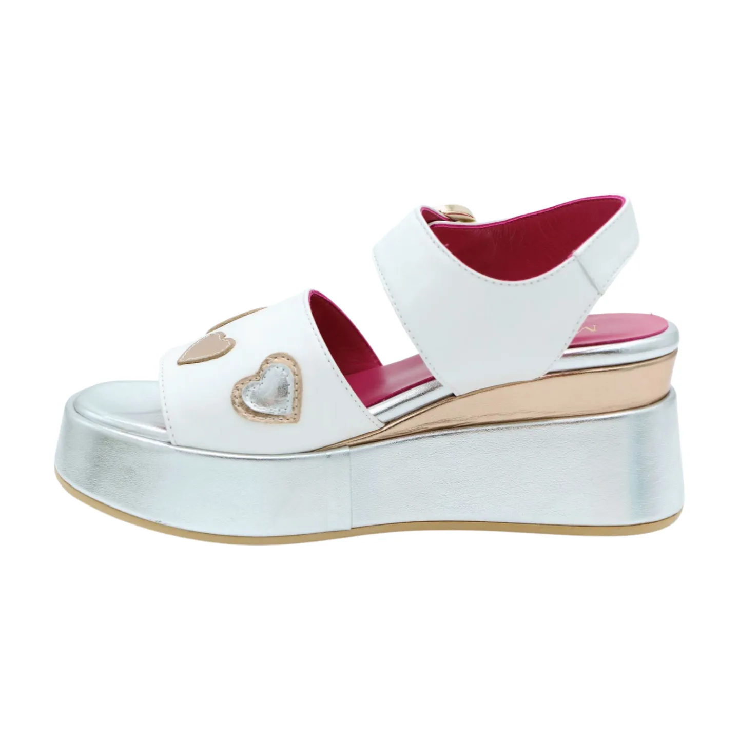 MARCO MOREO White Wedge Sandal Heart F104