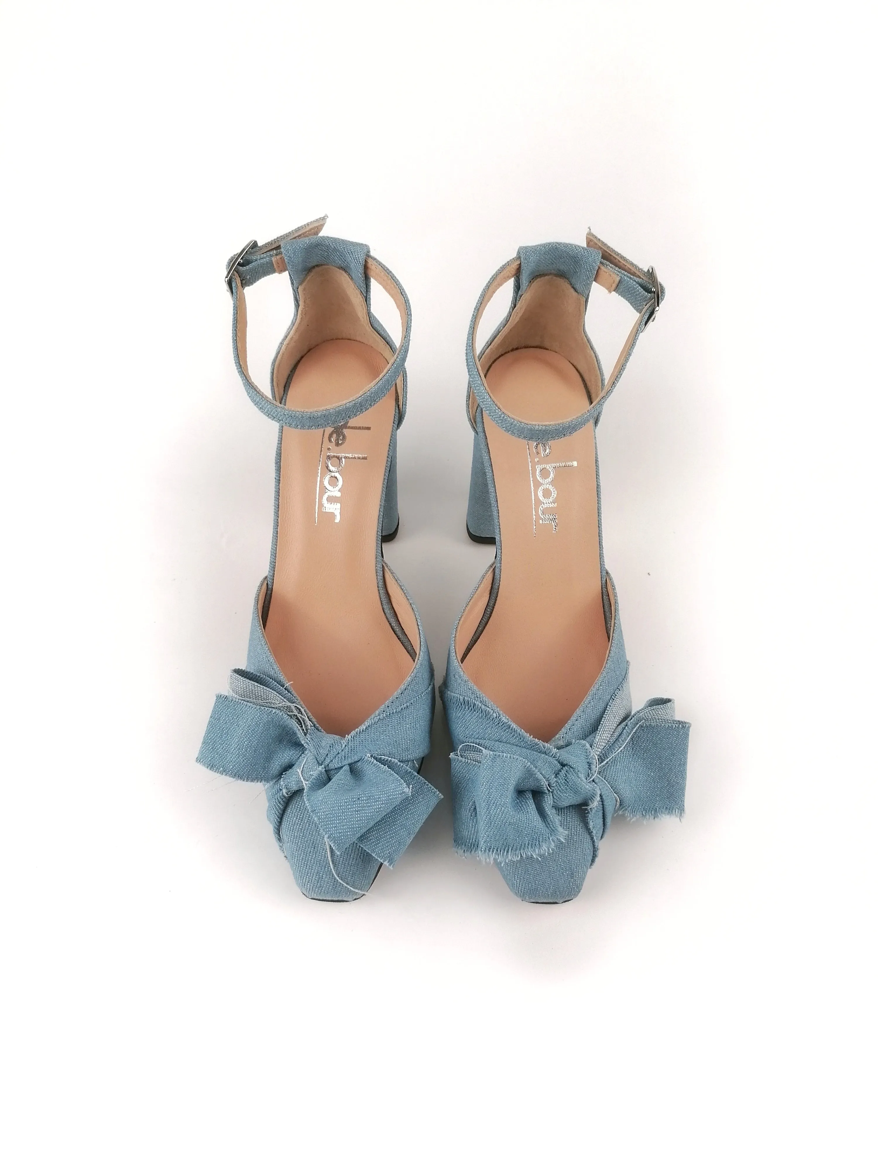 MOLLY LIGHT WASHED DENIM HEELS (8,5cm)