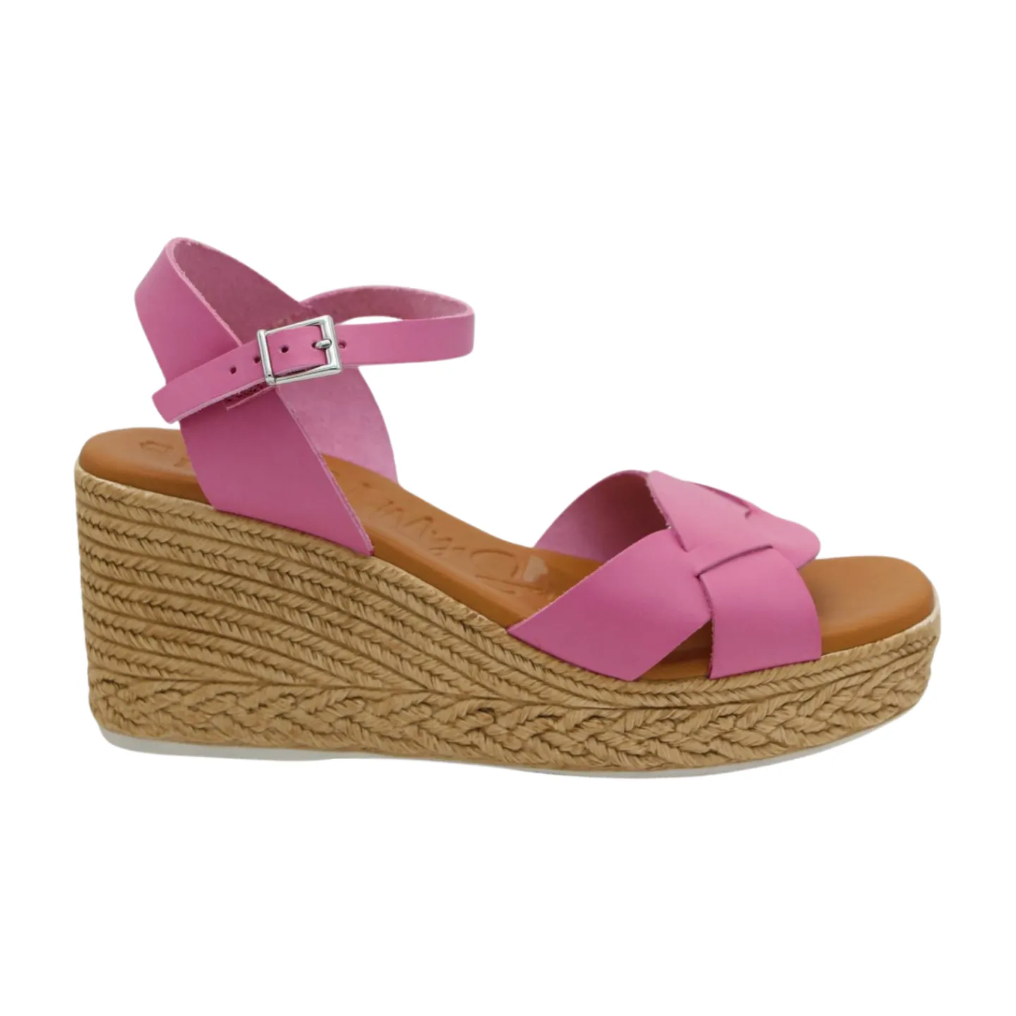 OH MY SANDALS Pink High Wedge Sandal