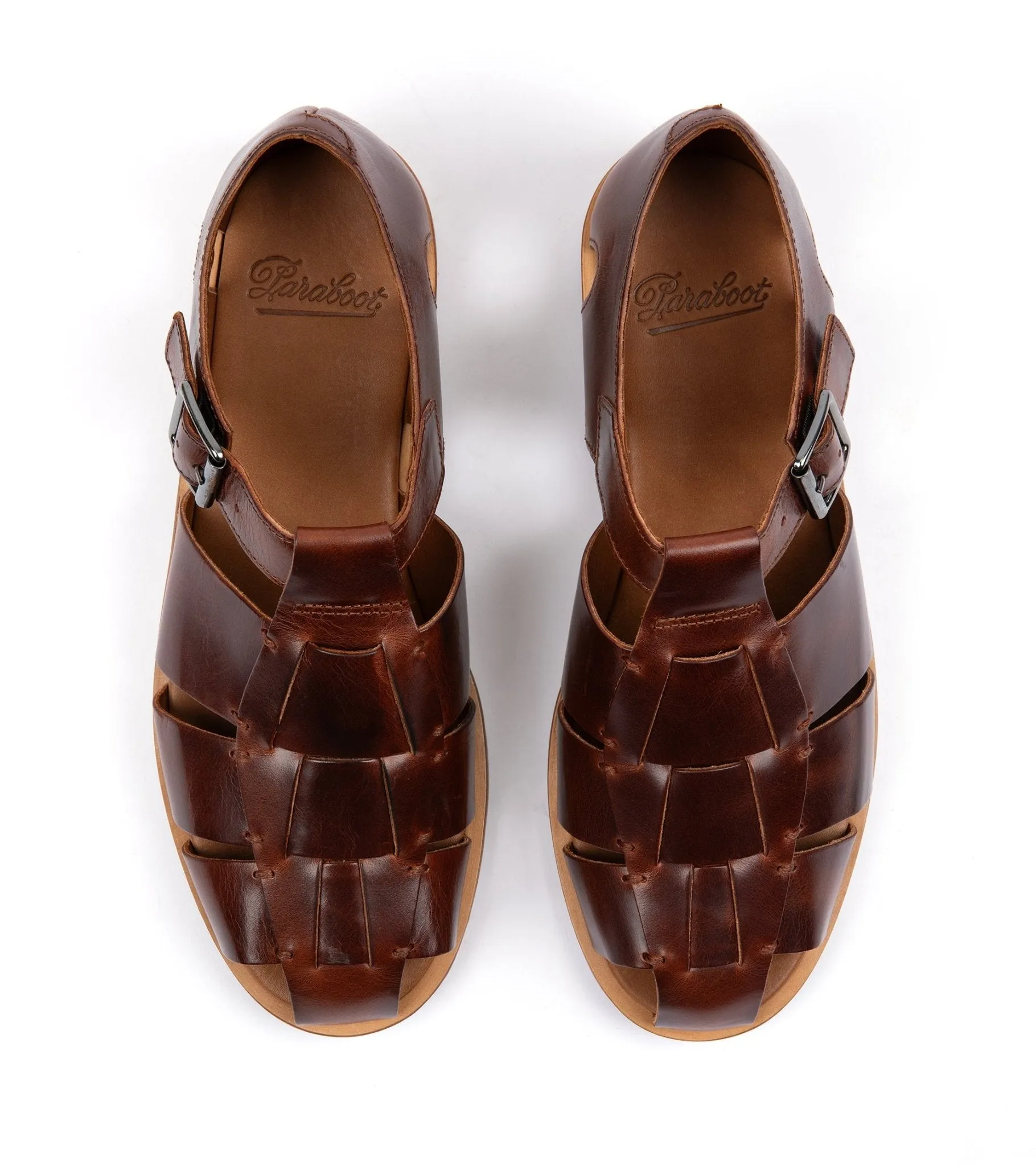 Paraboot Pacific Leather Sandals: Marron