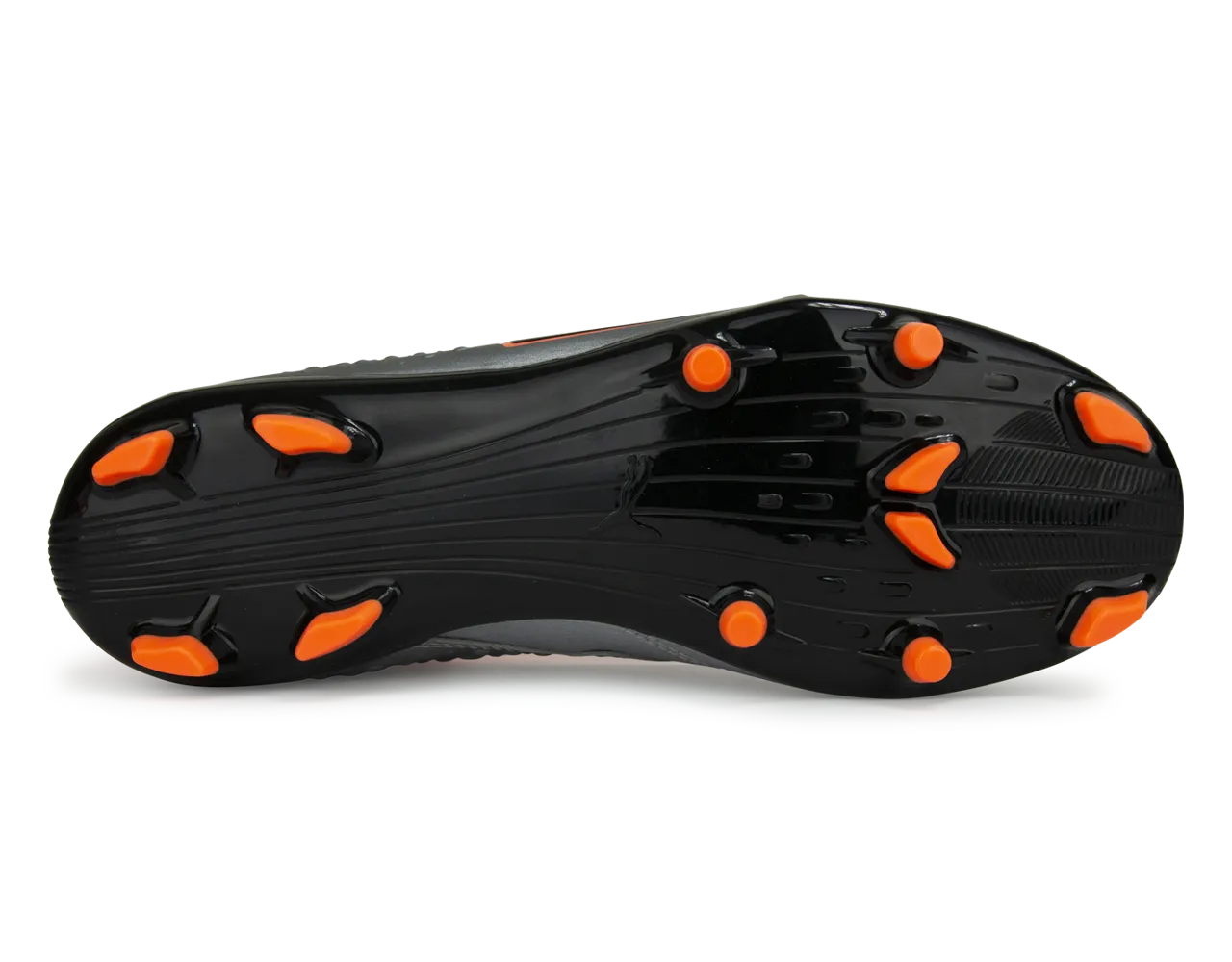 PUMA Men's One 3 Leather FG Silver Orange/Black