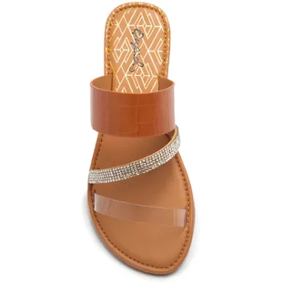 Qupid Athena Croco Sandal Slides