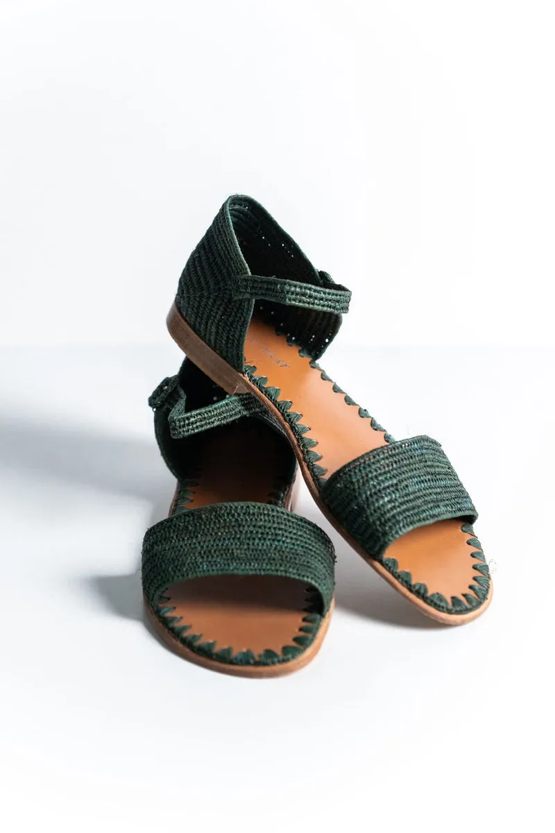 Raffia Sandal (Forest)