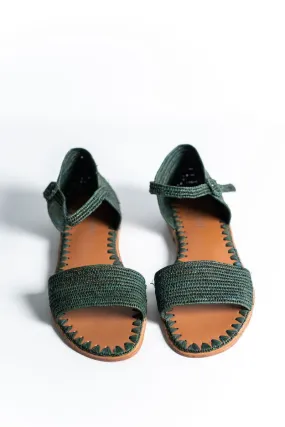 Raffia Sandal (Forest)