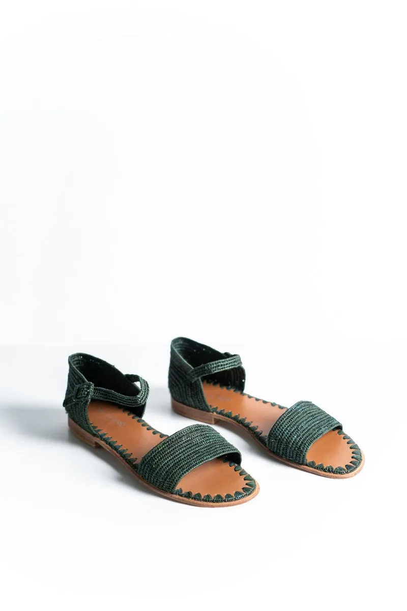 Raffia Sandal (Forest)