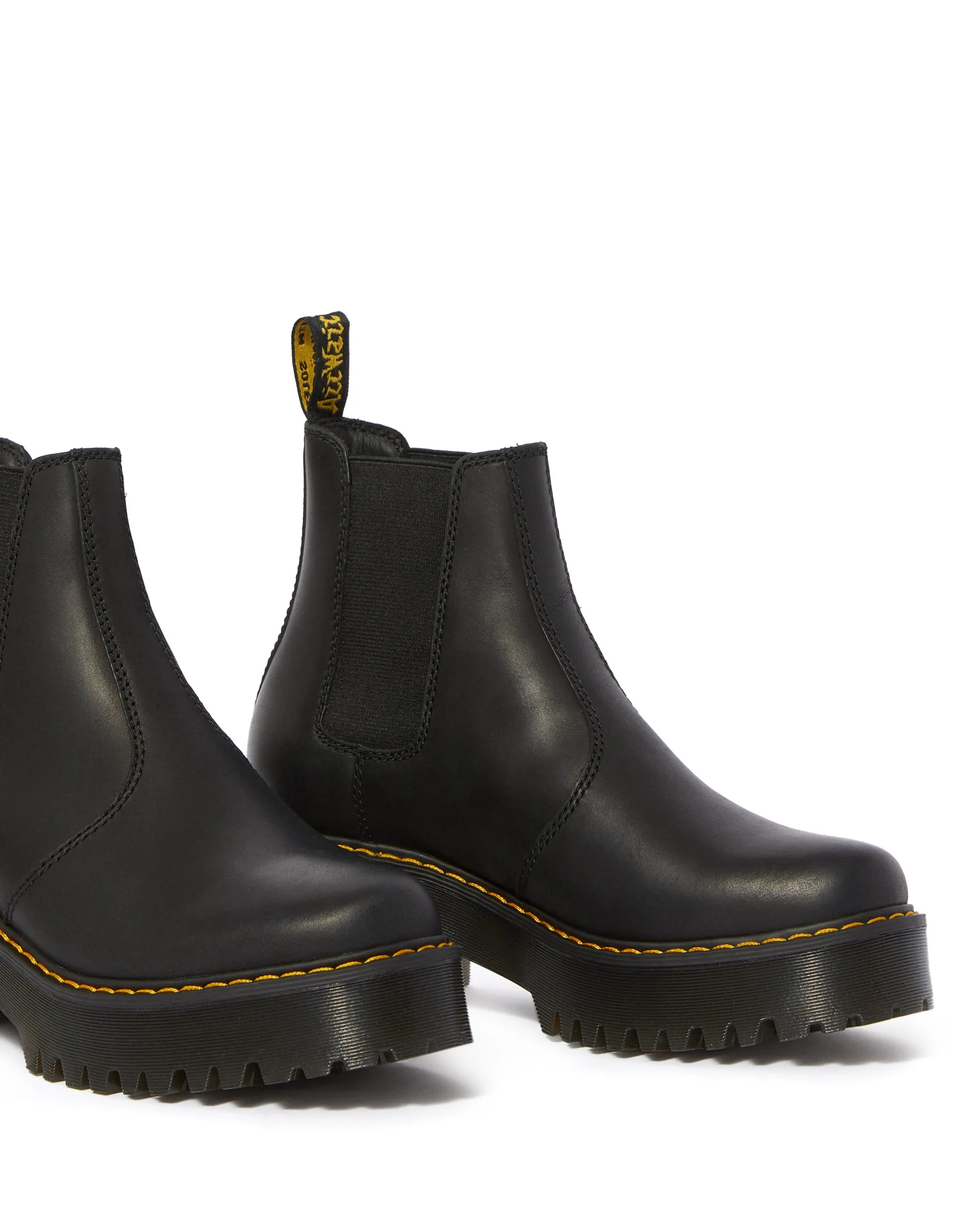 ROMETTY BLACK BURNISHED WYOMING PLATFORM CHELSEA BOOT