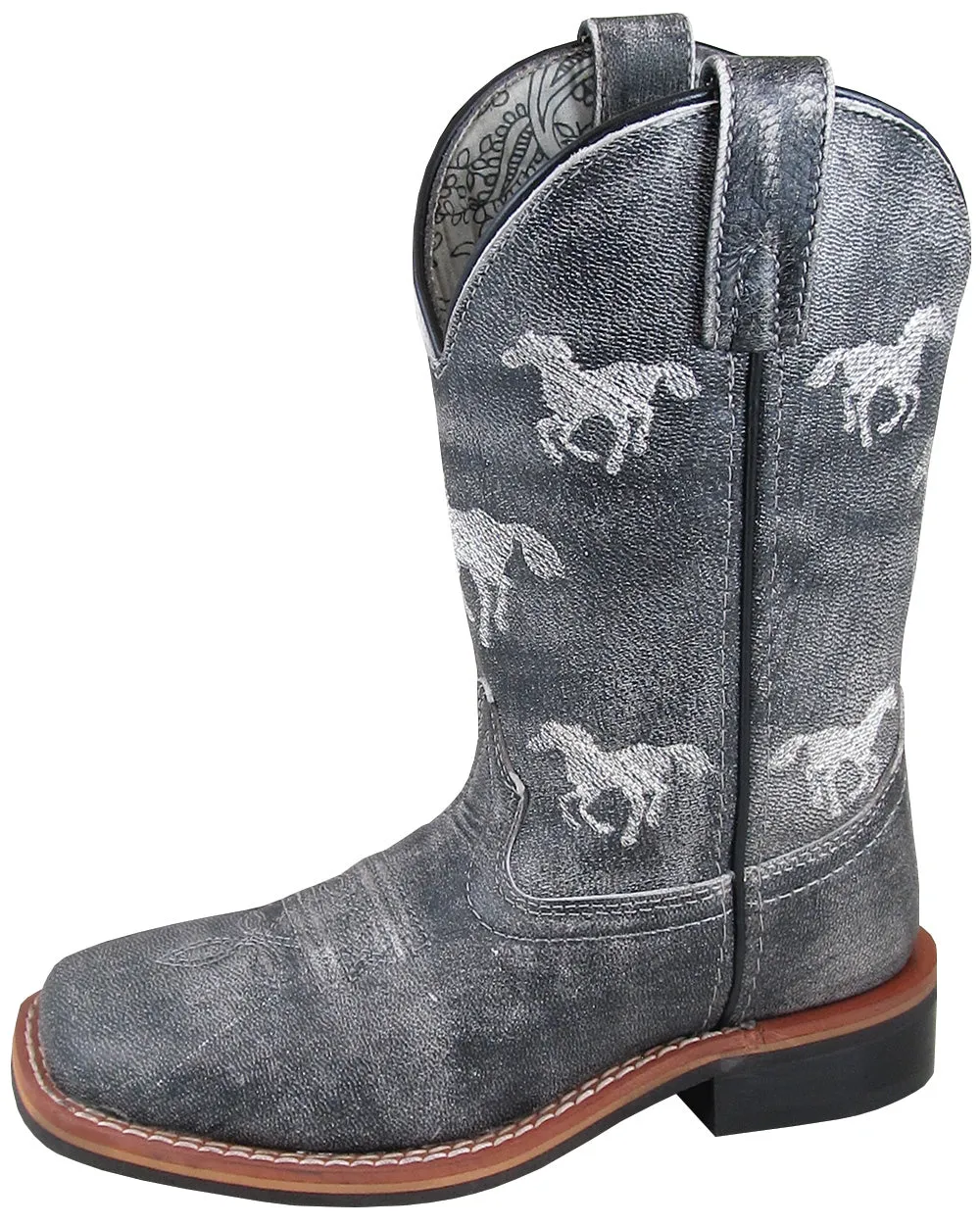 'Smoky Mountain' Children's Western Square Toe - Grey