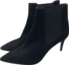 The White Company Black Heeled Suede Boots UK 8 EU 41 👠