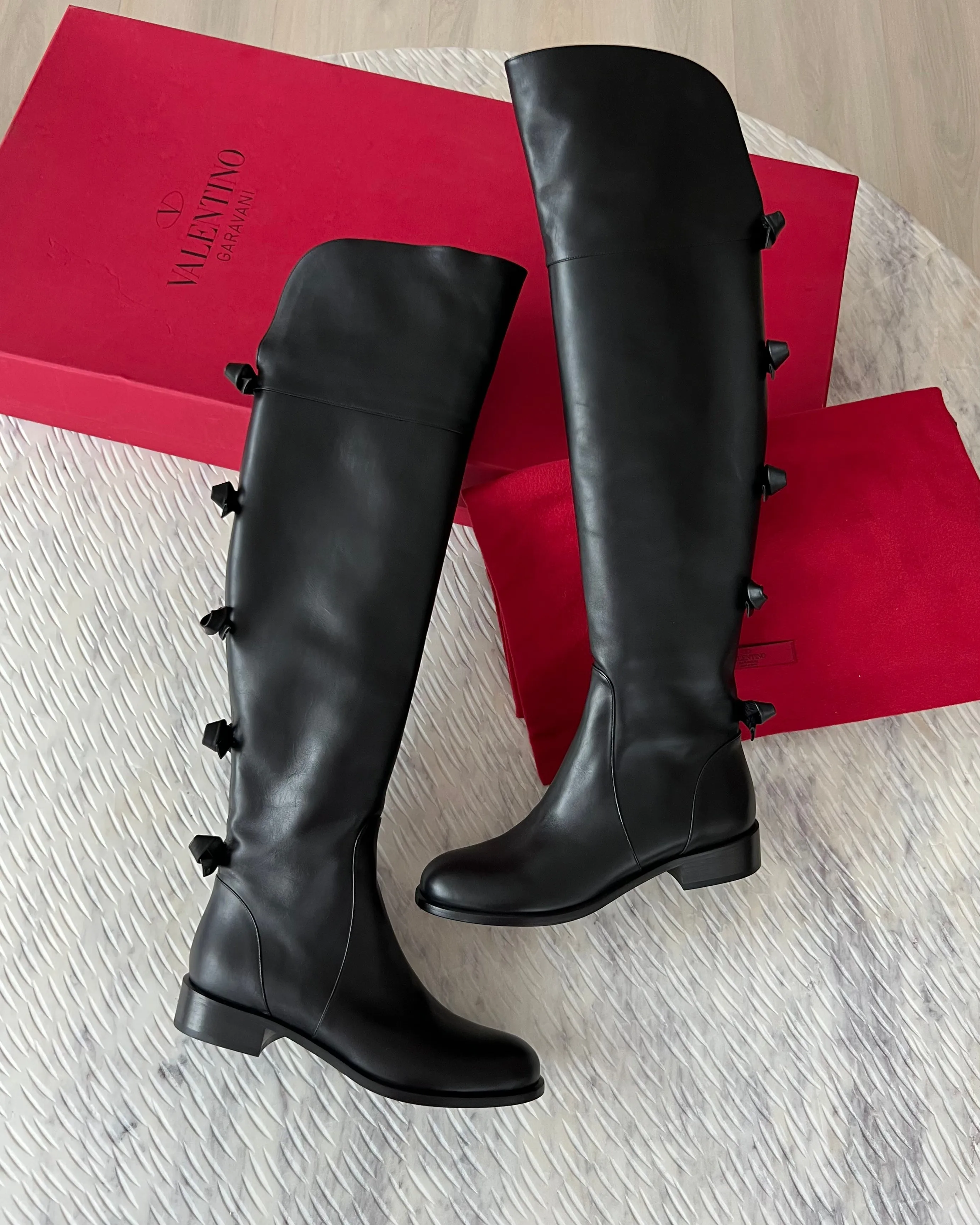 Valentino Garavani Bow Over the Knee Boots