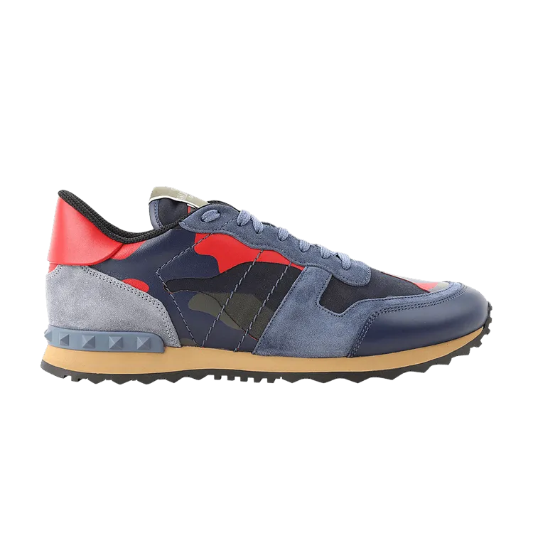 Valentino Garavani Men's Rockrunner Sneakers - CAMO/BLUE RED