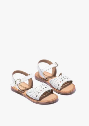 White lattice sandal