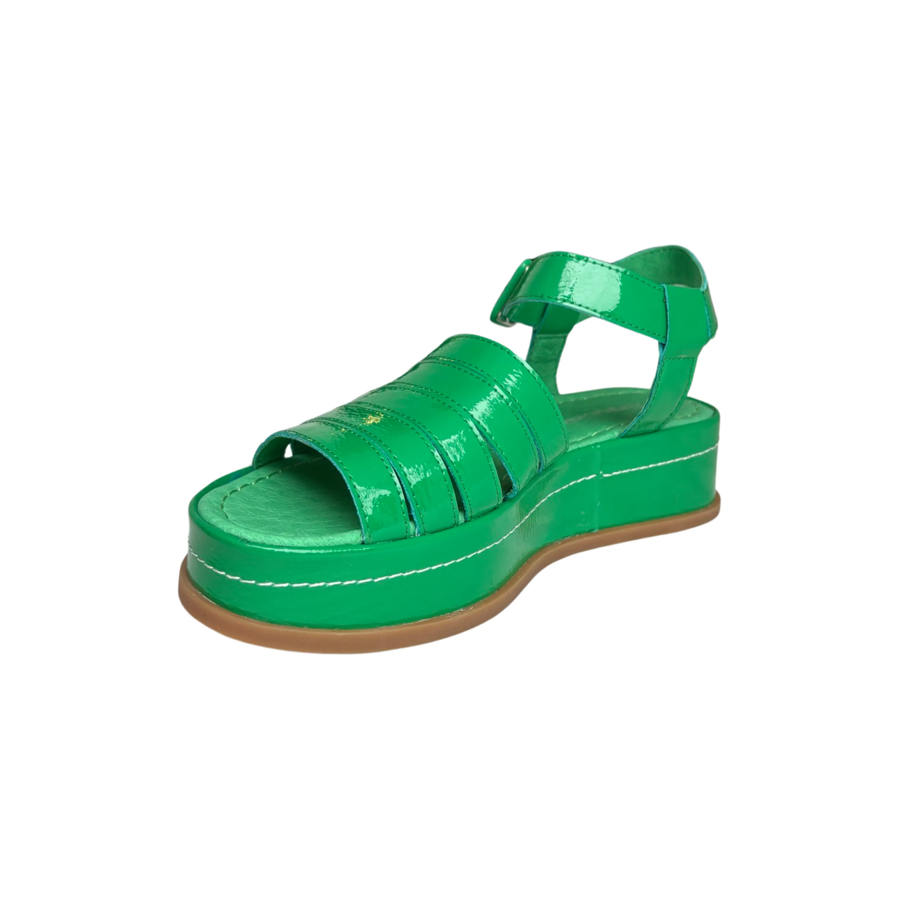 Wollie Emerald Patent platform Sandal