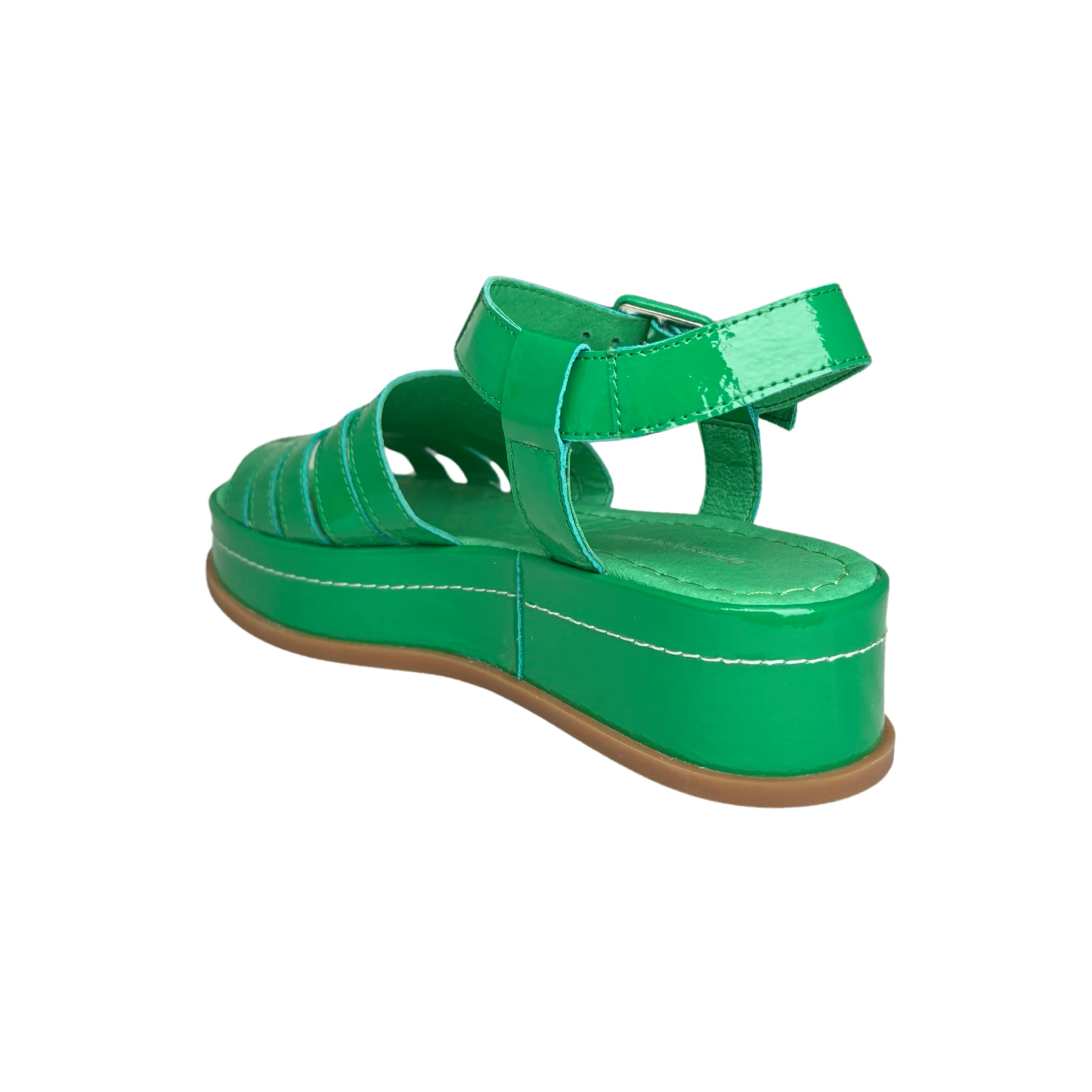 Wollie Emerald Patent platform Sandal