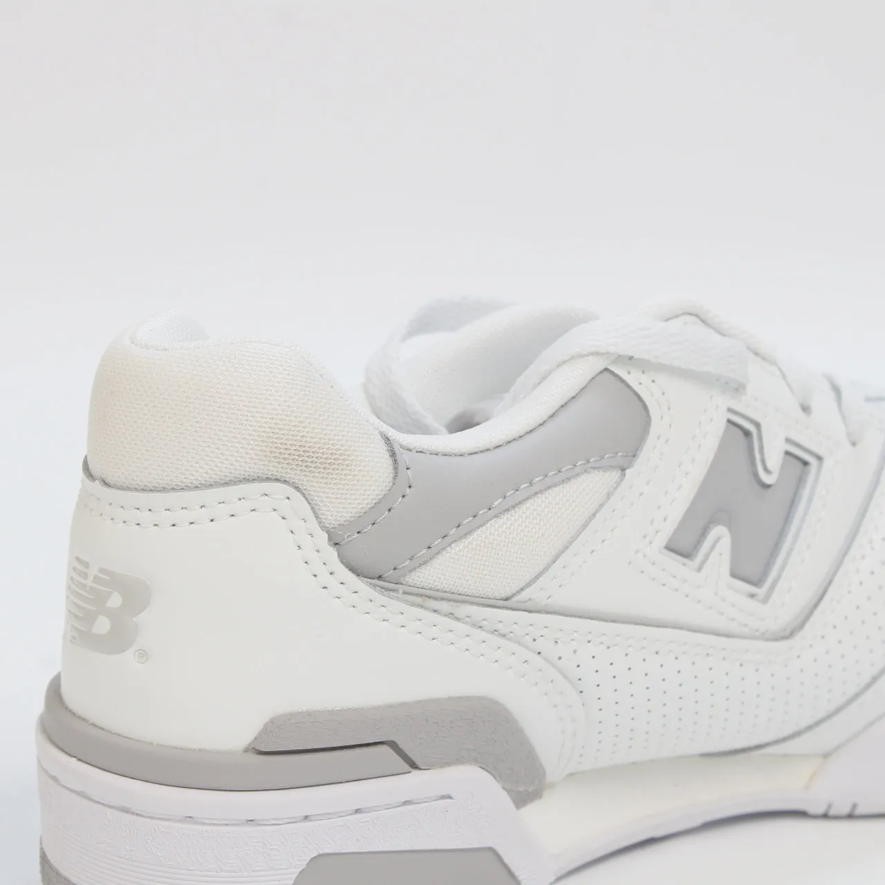 Womens New Balance BB550 Grey Off White White Trainers